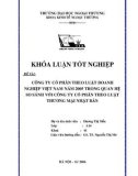 Khóa luận tốt nghiệp: Công ty cổ phần theo luật doanh nghiệp Việt Nam năm 2005 trong quan hệ so sánh với công ty cổ phần theo luật thương mại Nhật Bản