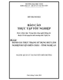 Báo cáo thực tập tốt nghiệp: Đánh giá thực trạng sử dụng đất lâm nghiệp huyện Diễn Châu, tỉnh Nghệ An