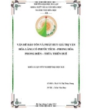 Vấn đề bảo tồn và phát huy giá trị văn hóa làng cổ Phước Tích-Phong Hòa Phong Điền-Thừa Thiên Huế