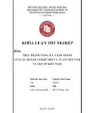 Khóa luận tốt nghiệp: Thực trạng năng lực cạnh tranh của các doanh nghiệp nhỏ và vừa ở Việt Nam và một số kiến nghị