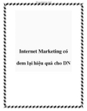 Internet Marketing có đem lại hiệu quả cho DN