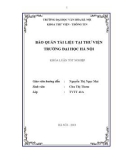 Tóm tắt Khóa luận tốt nghiệp: Bảo quản tài liệu tại thư viện trường Đại học Hà Nội