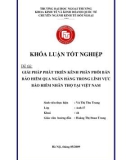 Khóa luận tốt nghiệp: Giải pháp phát triển kênh phân phối bán bảo hiểm qua ngân hàng trong lĩnh vực bảo hiểm nhân thọ tại Việt Nam