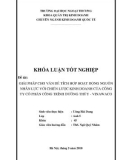 Khóa luận tốt nghiệp: Giải pháp cho vấn đề tích hợp hoạt hoạt động nguồn nhân lực với chiến lược kinh doanh của công ty cổ phần công trình đường thủy Vinawaco