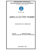 Khóa luận tốt nghiệp Kế toán - Kiểm toán: Hoàn thiện tổ chức kế toán doanh thu, chi phí và xác định kết quả kinh doanh tại Công Ty cổ phần thương mại xuất nhập khẩu thủ công mỹ nghệ Hải Phòng