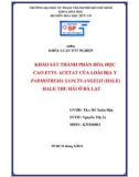 Khóa luận tốt nghiệp Hóa học: Khảo sát thành phần hóa học cao Etyl Acetat của loài địa y Parmotrema Sancti Angelii (Hale) Hale thu hái ở Đà Lạt