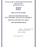 Khóa luận tốt nghiệp Hóa học: Khảo sát thành phần hóa học của cao ethyl acetate của loài địa y Roccella Sinensis (nyl.) hHle thu hái ở Bình Thuận