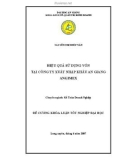 Đề cương Khóa luận Tốt nghiệp Đại học: Hiệu quả sử dụng vốn tại Công ty Xuất Nhập Khẩu An Giang Angimex