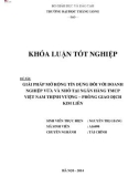 Khóa luận tốt nghiệp: Mở rộng tín dụng đối với doanh nghiệp vừa và nhỏ tại Ngân hàng TMCP Việt Nam Thịnh Vượng – Phòng giao dịch Kim Liên