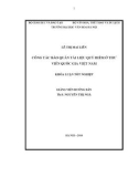 Tóm tắt Khóa luận tốt nghiệp: Công tác bảo quản tài liệu quý hiếm ở thư viên quốc gia Việt Nam