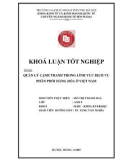 Khóa luận tốt nghiệp: Quản lý cạnh tranh trong lĩnh vực dịch vụ phân phối hàng hóa ở Việt Nam