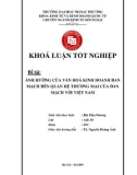 Khóa luận tốt nghiệp: Ảnh hưởng của văn hoá kinh doanh Đan Mạch đến quan hệ thương mại của Đan Mạch với Việt Nam