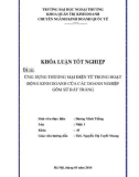 Khóa luận tốt nghiệp: Ứng dụng thương mại điện tử trong hoạt động kinh doanh của doanh nghiệp Gốm sứ Bát Tràng