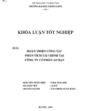 Khóa luận tốt nghiệp: Hoàn thiện công tác phân tích tài chính tại Công ty Cổ phần An Đạt