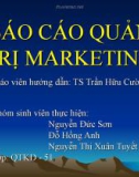 Báo cáo Quản trị marketing: Marketing các sản phẩm dịch vụ