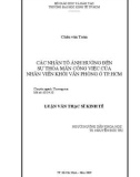 Luận văn Thạc sĩ Kinh tế: Các nhân tố ảnh hưởng đến sự thỏa mãn công việc của nhân viên khối văn phòng ở TP.HCM