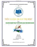 Tiểu luận quản trị học - Đề tài: 'Guanxi-Nghệ thuật tạo dựng quan hệ kinh doanh'