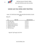 Báo cáo đánh giá tác động môi trường: Các vấn đề quan trọng liên quan đến môi trường của một dự án (nhóm 4)