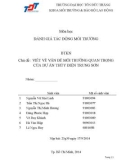 Báo cáo đánh giá tác động môi trường: Vấn đề môi trường quan trọng của dự án thủy điện Trung Sơn (nhóm 1)