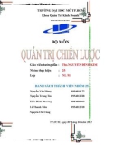 Tiểu luận nhóm môn Quản trị chiến lược