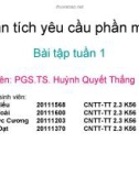 Báo cáo Bài tập tuần 1 môn Phân tích yêu cầu phần mềm