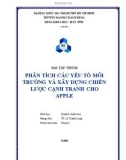 Bài tập nhóm: Phân tích các yếu tố môi trường và xây dựng chiến lược cạnh tranh cho APPLE