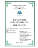 Bài tập nhóm: Quản trị marketing