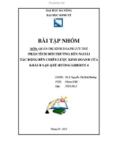 Bài tập nhóm: Phân tích môi trường bên ngoài tác động đến chiến lược kinh doanh của Khách sạn Quê hương LIBERTY 4