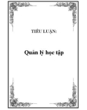 TIỂU LUẬN: Quản lý học tập