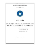 Bài tiểu luận: Quan hệ hai ngôi trong toán phổ thông và tính chất của chúng