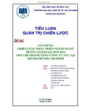 Tiểu luận: Xây dựng chiến lược phát triển nội dung số trong giai đoạn 2010-2014 cho chi nhánh tổng công ty VTC tại thành phố Hồ Chí Minh