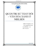 Tiểu luận Thay đổi và phát triển tổ chức: Quản trị sự thay đổi – văn hóa xanh ở NIELSEN