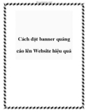 Cách đặt banner quảng cáo lên Website hiệu quả