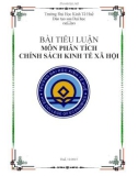 Bài tiểu luận môn Phân tích chính sách kinh tế xã hội: Phân tích chính sách Dân số - Kế hoạch hóa gia đình Tỉnh Thừa Thiên Huế