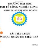 Bài tiểu luận: Phân tích sự thành công của Công ty Vinamilk trong việc sử dụng tối đa tính tiện ích và tính kinh tế