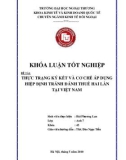 Khóa luận tốt nghiệp: Thực trạng ký kết và cơ chế áp dụng hiệp định tránh đánh thuế hai lần tại Việt Nam