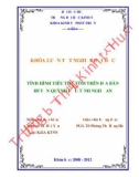 Khóa luận tốt nghiệp: Tình hình tiêu thụ tôm trên địa bàn huyện Quỳnh Lưu tỉnh Nghệ An