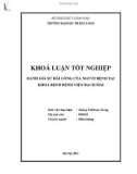 Khóa luận tốt nghiệp: Đánh giá sự hài lòng của người bệnh tại Khoa bệnh Bệnh viện Bạch Mai