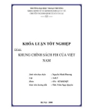 Khóa luận tốt nghiệp: Khung chính sách FDI của Việt Nam