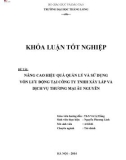 Khóa luận tốt nghiệp: Nâng cao hiệu quả sử dụng vốn lưu động tại Công ty TNHH Xây lắp và Dịch vụ thương mại Âu Nguyễn