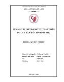 Tóm tắt Khóa luận tốt nghiệp: Đền mẫu Âu Cơ trong việc phát triển du lịch văn hóa tỉnh Phú Thọ