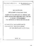 Nghiên cứu tác động của các phương tiện thông tin đại chúng đến nhận thức, thái độ và hành vi về SKSS/KHHGĐ của nhóm dân cư trong độ tuổi sinh đẻ