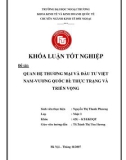 Khóa luận tốt nghiệp: Quan hệ thương mại và đầu tư Việt Nam - Vương quốc Bỉ: thực trạng và triển vọng