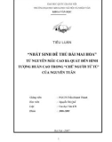 Bài tiểu luận: Nhất sinh đê thủ bái mai hoa từ nguyên mẫu Cao Bá Quát đến hình tượng Huấn Cao trong Chữ người tử tù của Nguyễn Tuân