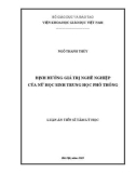 Luận án Tiến sĩ Tâm lý học: Định hướng giá trị nghề nghiệp của nữ học sinh Trung học phổ thông