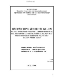 Báo cáo khoa học: Nghiên cứu công nghệ làm phân vi sinh từ bã mía thiết kế chế tạo thiết bị nghiền bã mía năng suất 500kg/h trong dây chuyền làm phân vi sinh