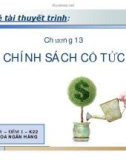 Bài tập nhóm: Chính sách cổ tức