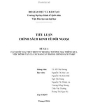 Tiểu luận Chính sách kinh tế đối ngoại: Các quốc gia thực hiện tự do hóa thương mại thông qua việc dỡ bỏ tất cả các rào cản trong chính sách TMQT