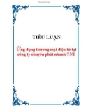 Tiểu luận: Ứng dụng thương mại điện tử tại công ty chuyển phát nhanh TNT