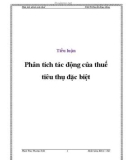 Bài tập nhóm: Phân tích tác động của thuế tiêu thụ đặc biệt